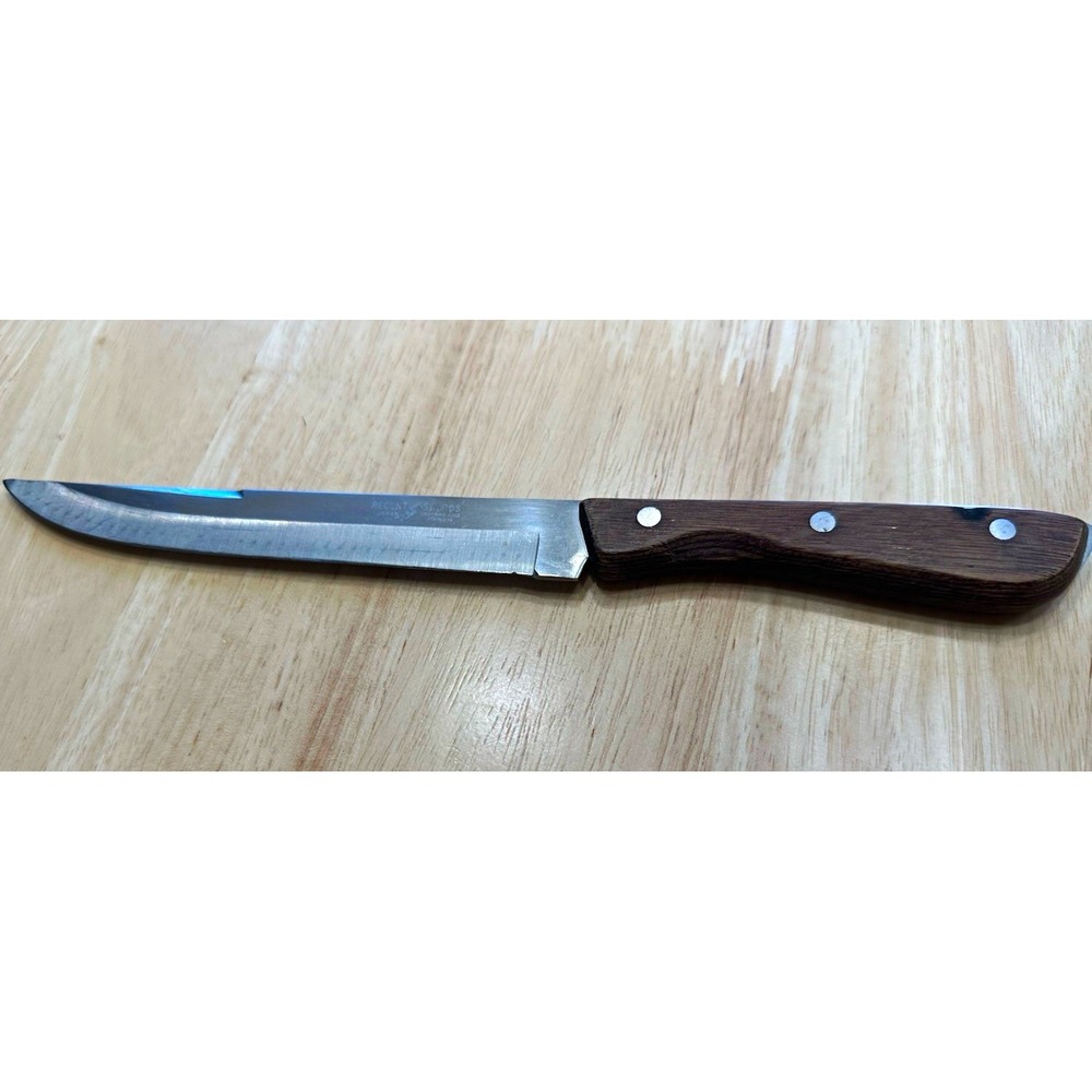 Regent Swords Lightning Edge Steak Knife Stainless Serrated 5in Wood Handle